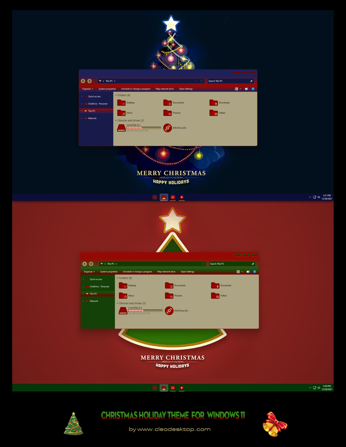 Christmas Holiday Theme For Windows 11