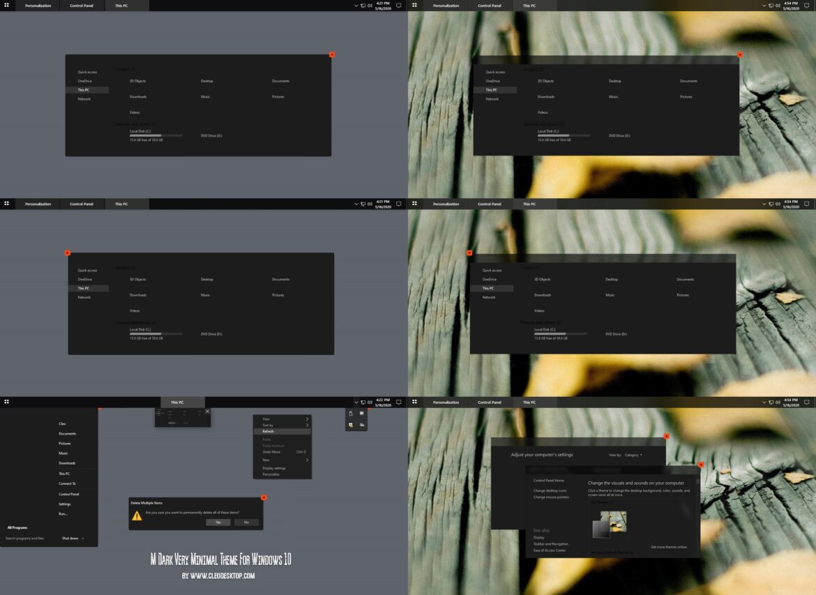 M Dark Very Minimal Theme For Windows 10
