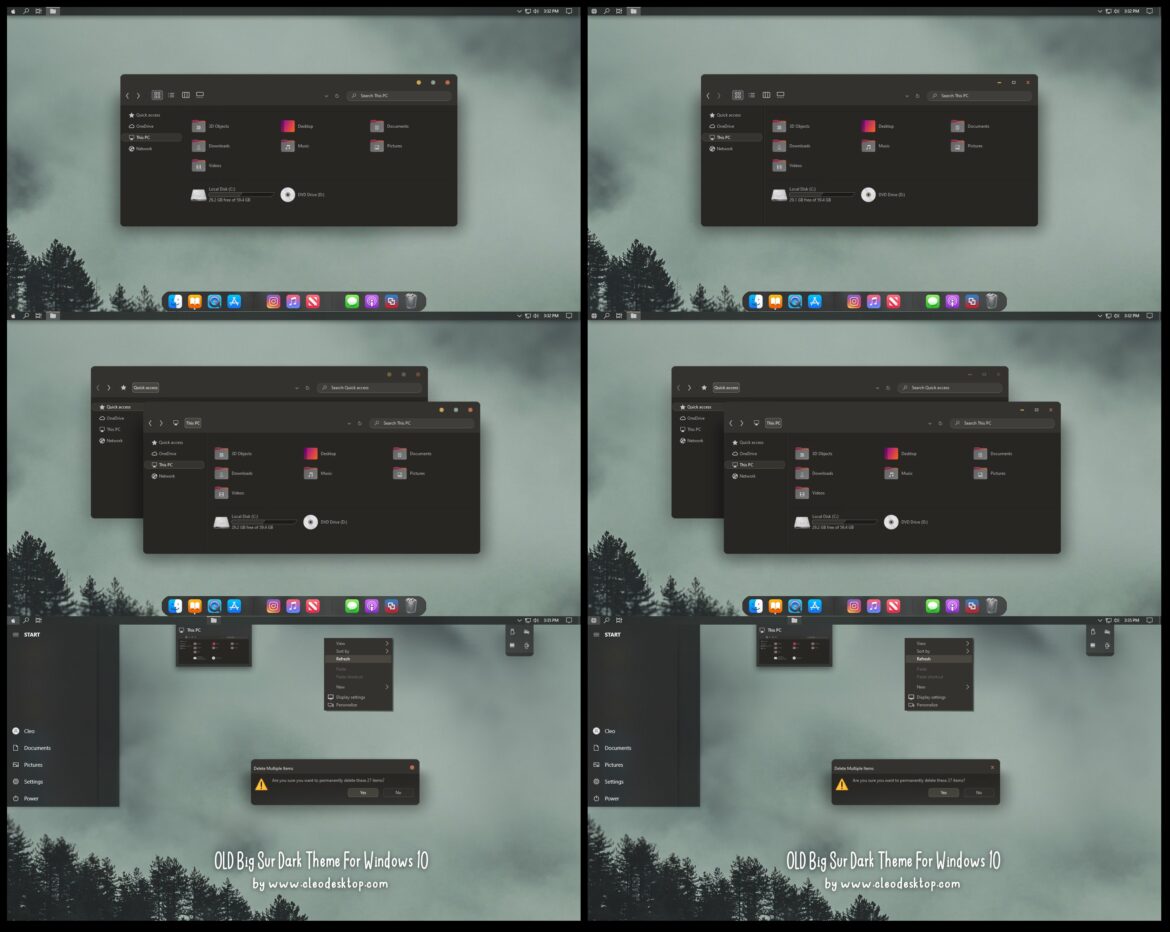 OLD Big Sur Dark Theme For Windows 10