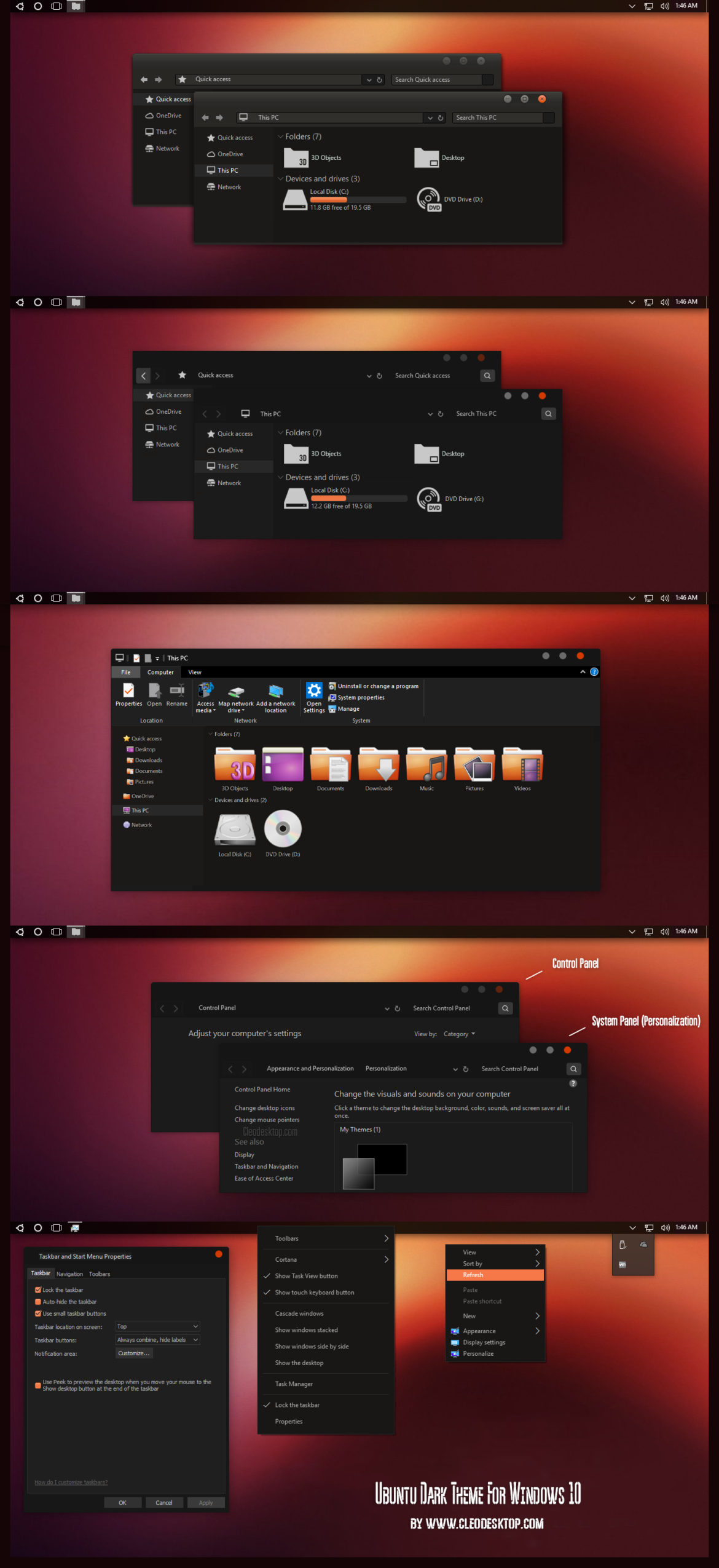 Ubuntu Dark Theme For Windows 10