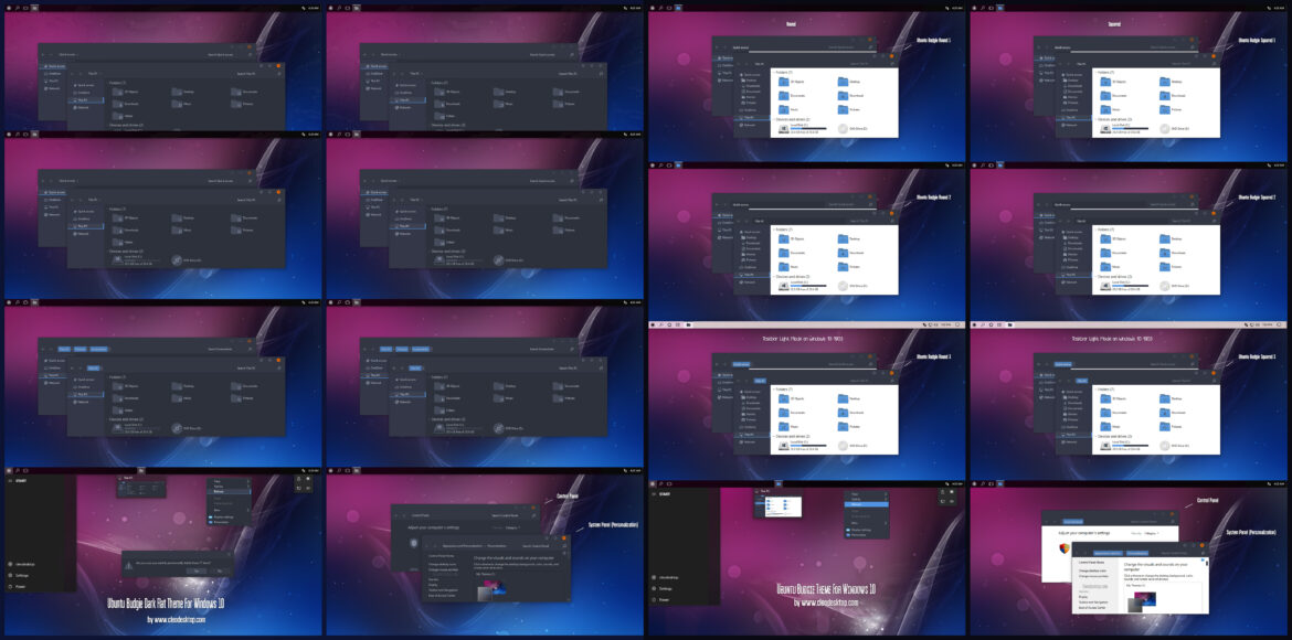 Ubuntu Budgie Dark And Light Theme For Windows 10