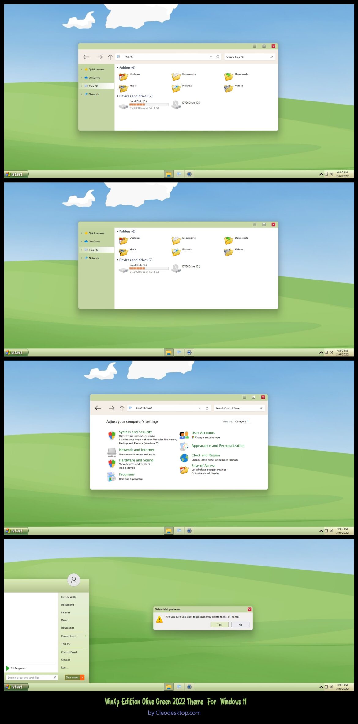 Windows Xp Edition Olive Green 2022 Theme For Windows 11
