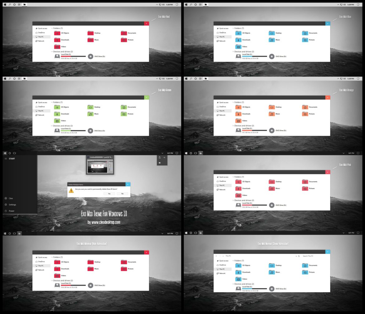 Exo Mide Theme For Windows 10