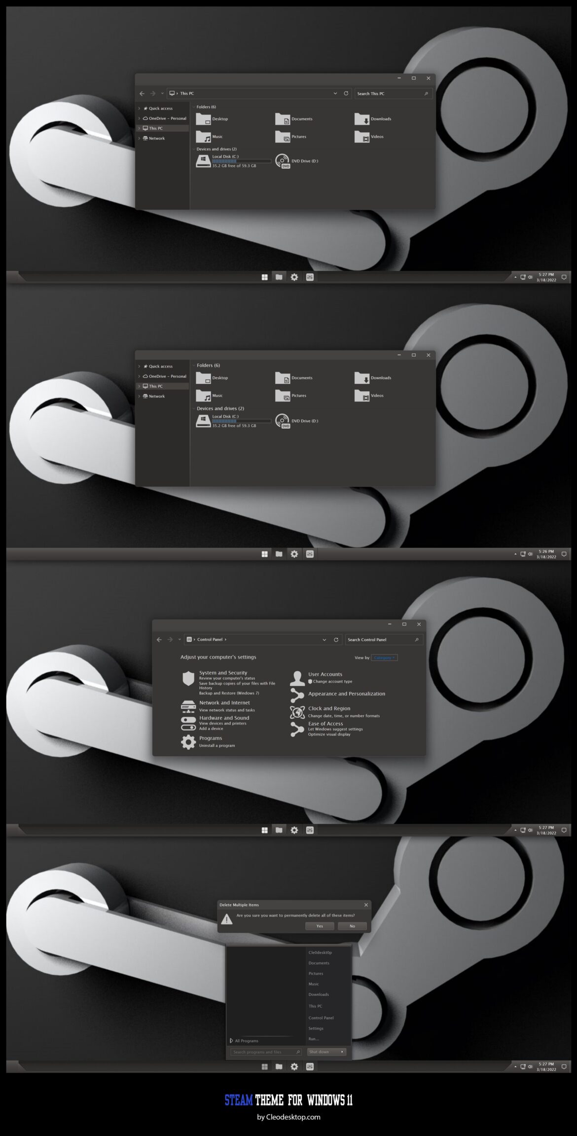 Steam Theme For Windows 11
