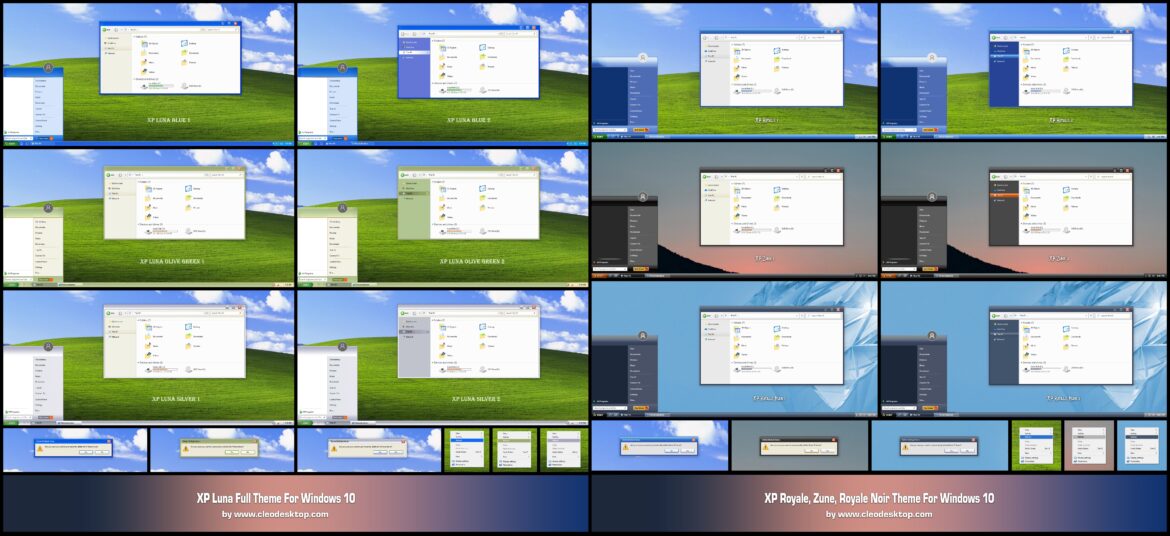 Windows XP FULL Pack Theme For Windows 10