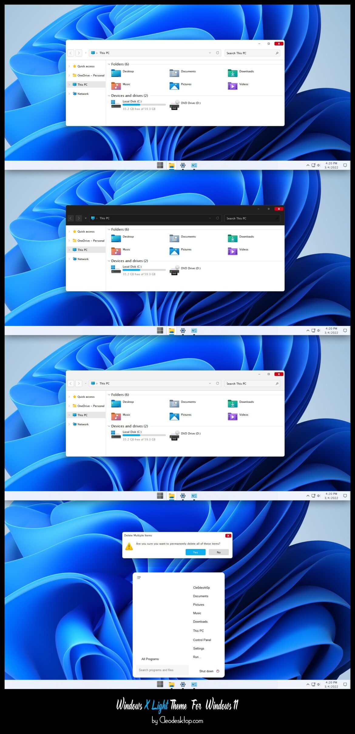 Windows X Light Theme For Windows 11