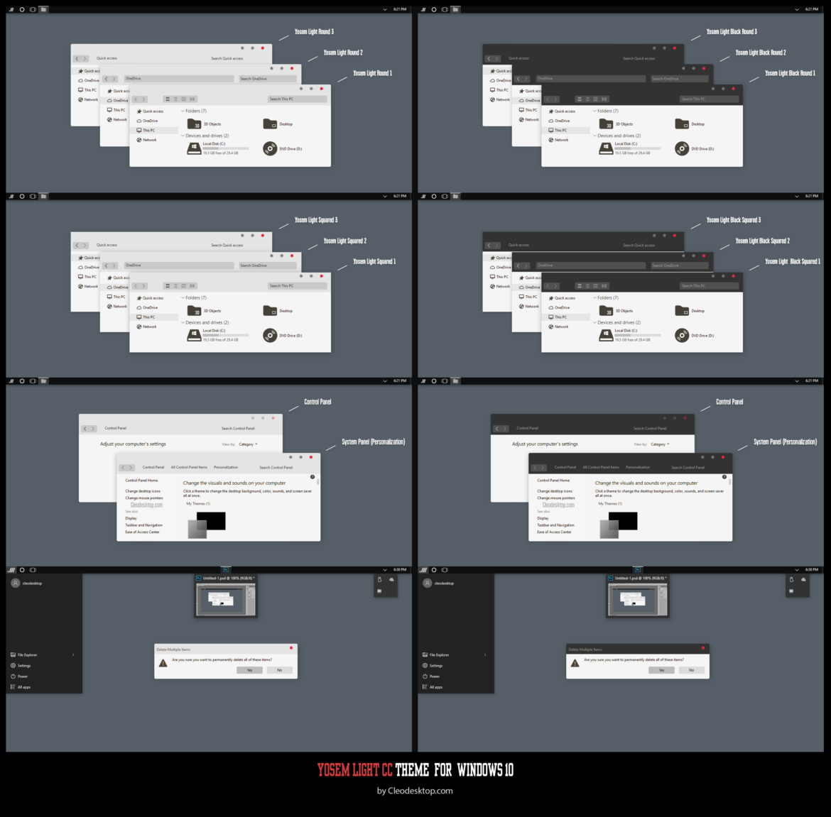 Yosem Light CC Theme For Windows 10