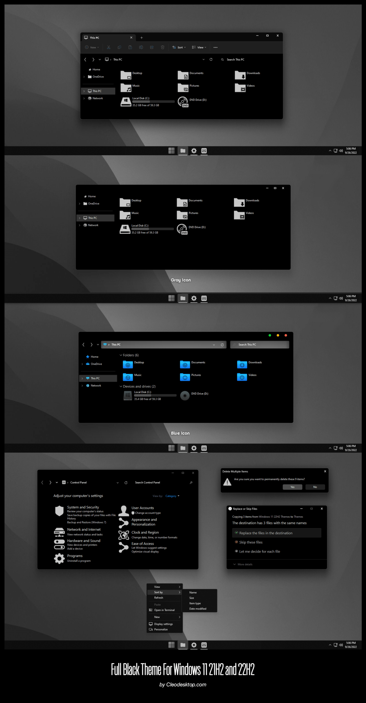 Full Black Theme For Windows 11