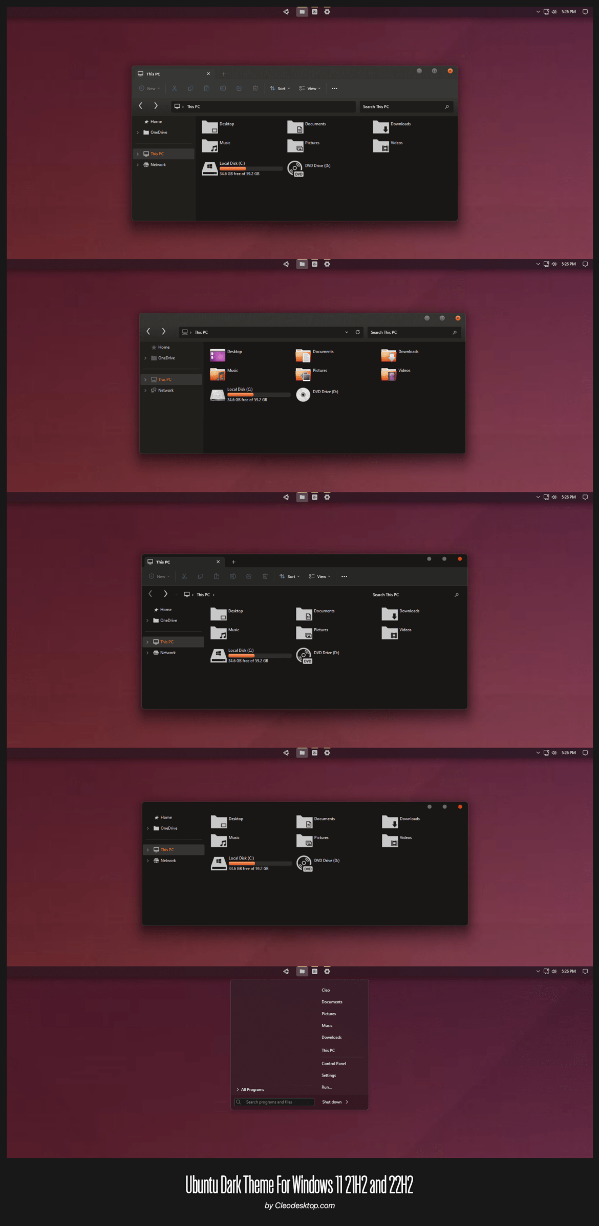 Ubuntu Dark Theme For Windows 11