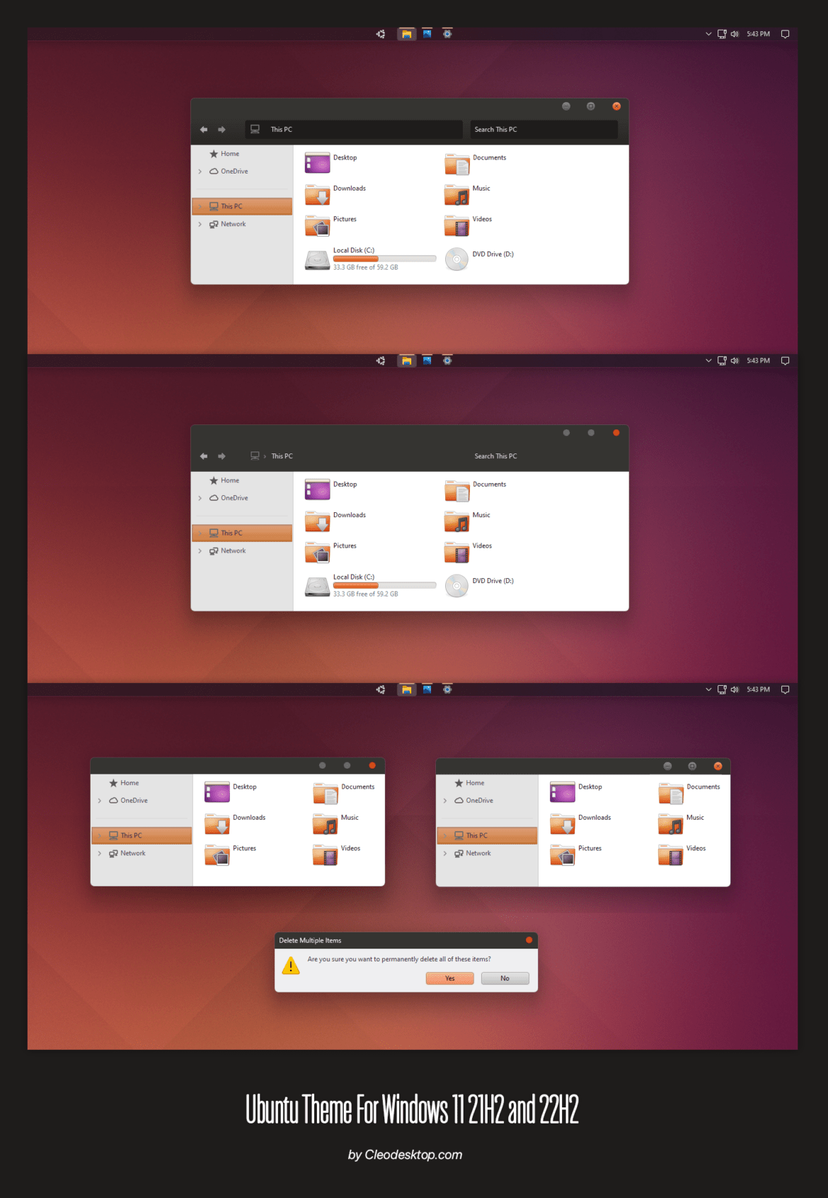Ubuntu Theme For Windows 11