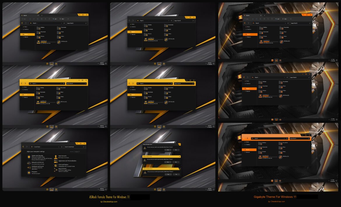 ASRock Fomula And Gigabyte Theme For Windows 11