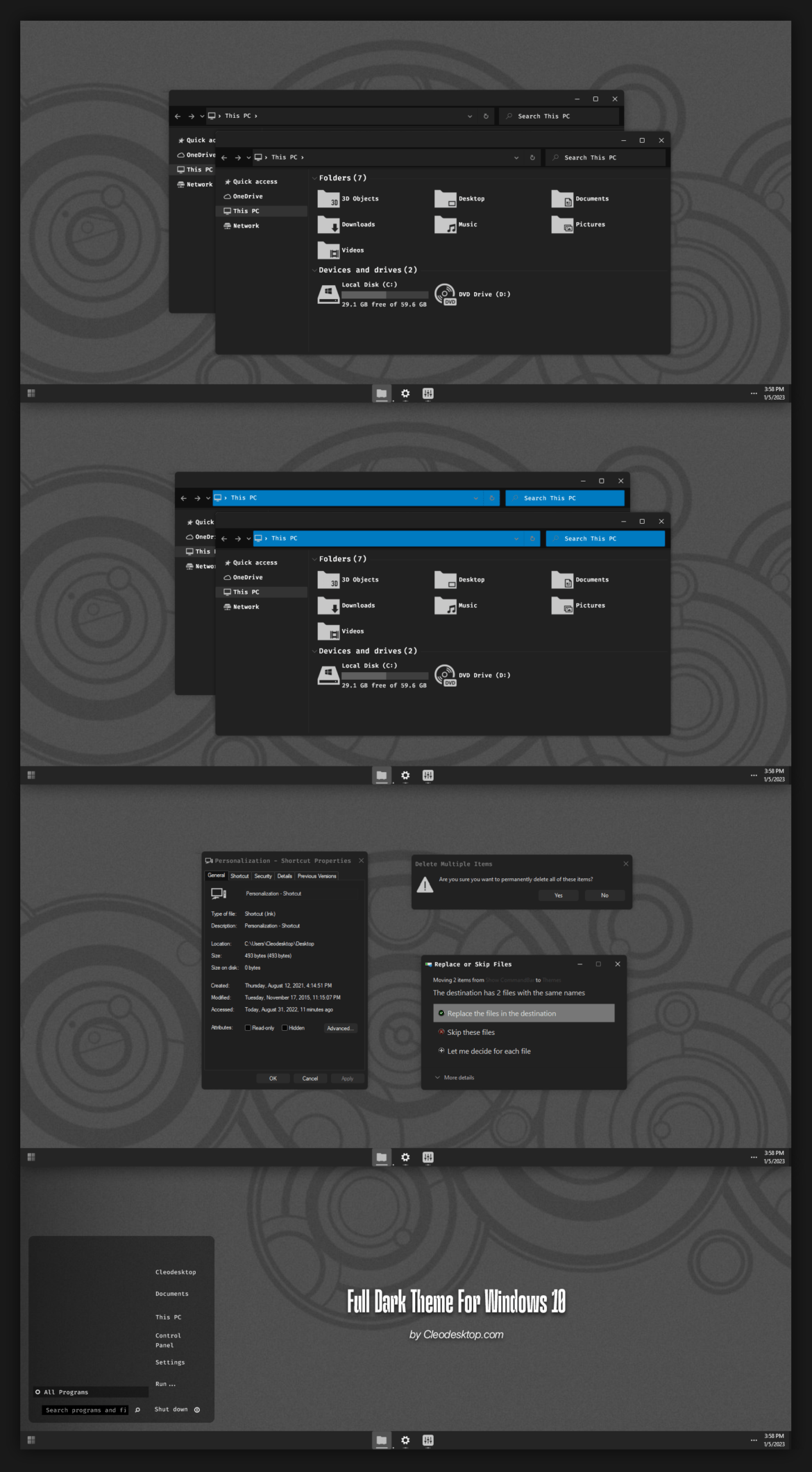 Full Dark Theme For Windows 10