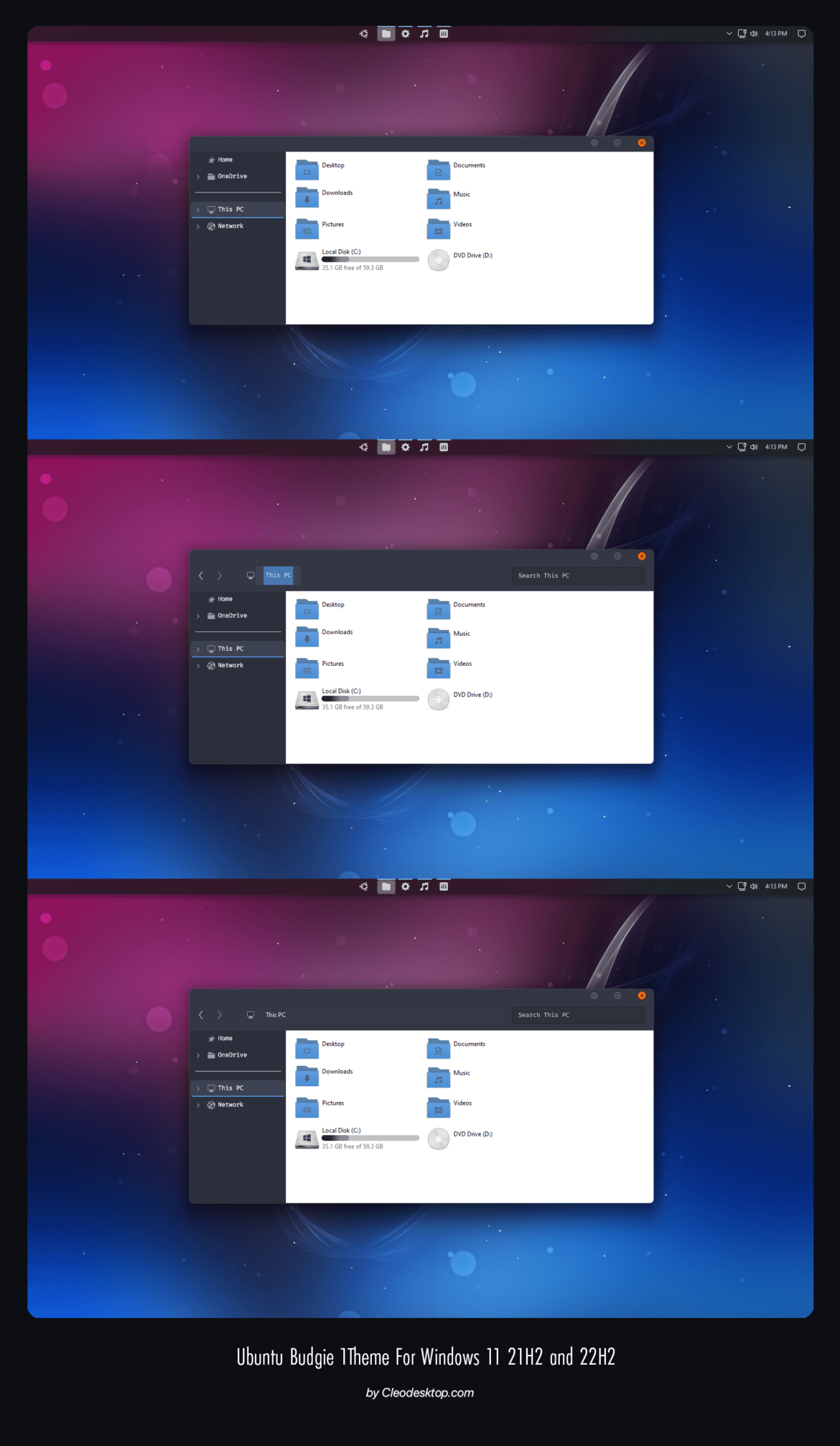 Ubuntu Budgie Theme For Windows 11
