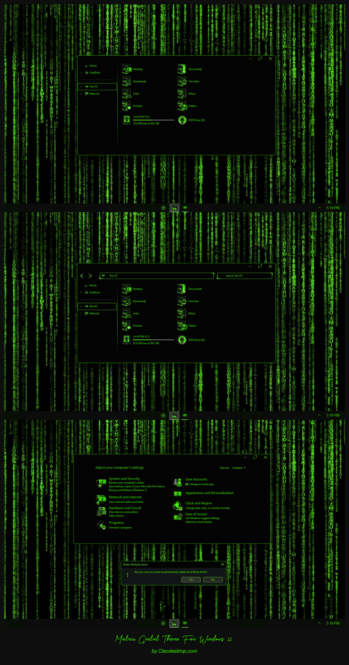Matrix Gretal 2024 Theme For Windows 11