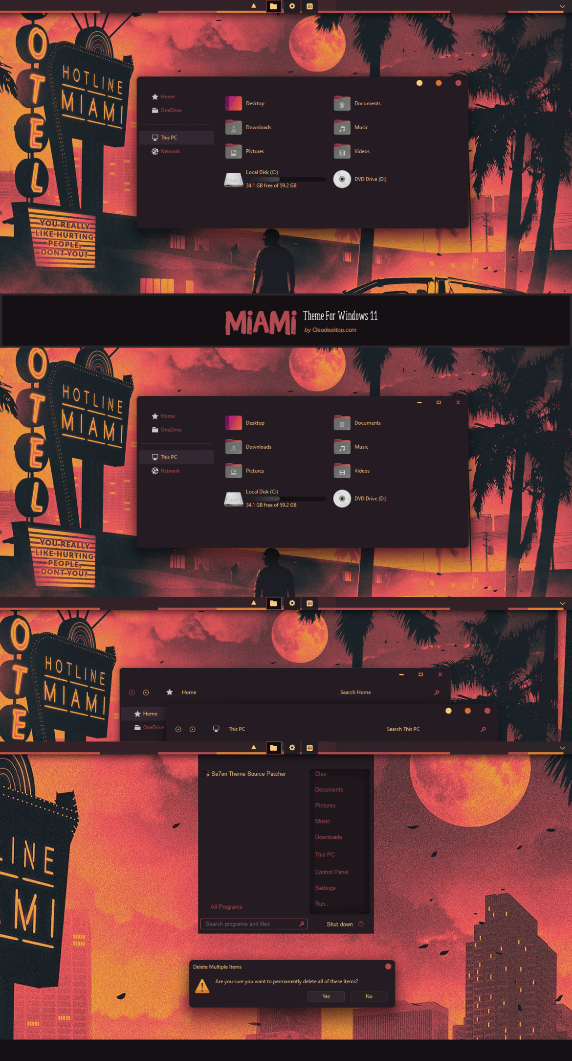 Miami Theme For All Windows 11