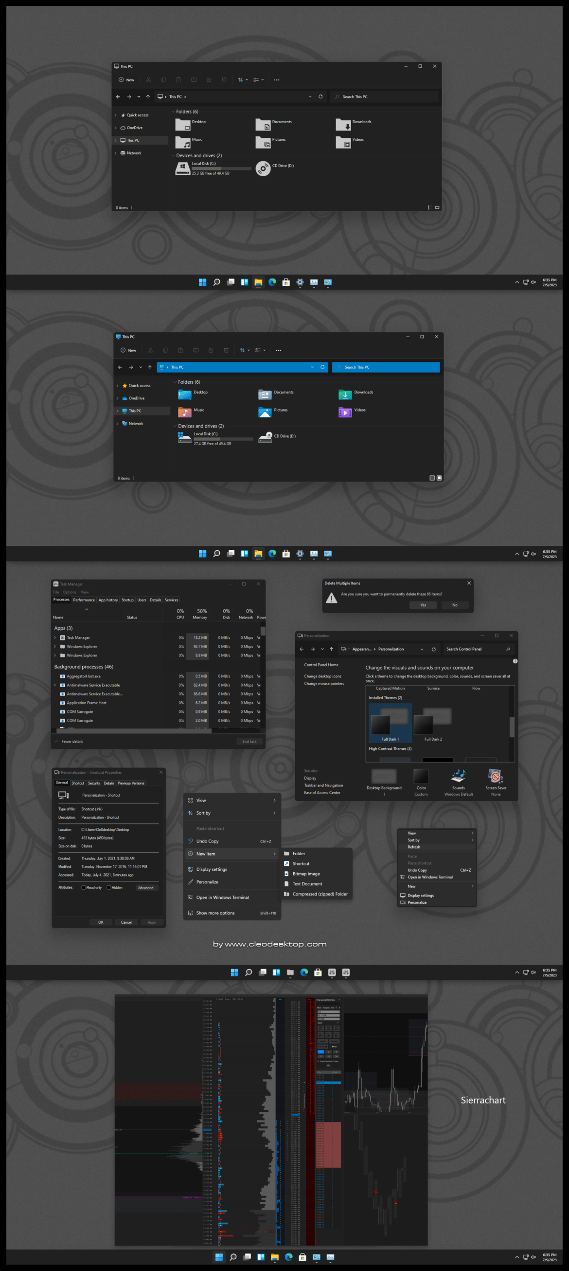 Full Dark Windows 11 Themes Mod For Sierrachart