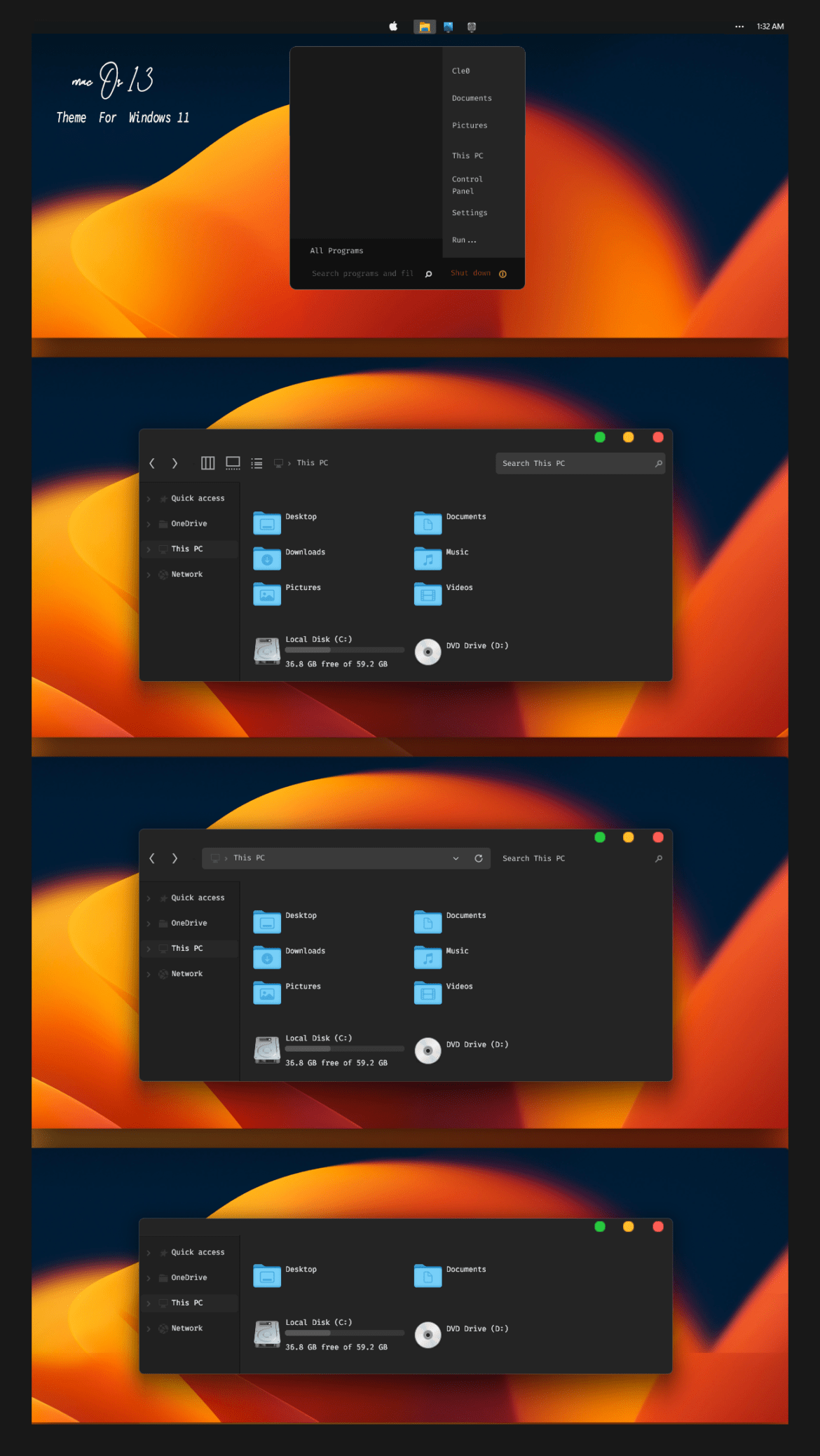 mac 13 Theme For Windows 11