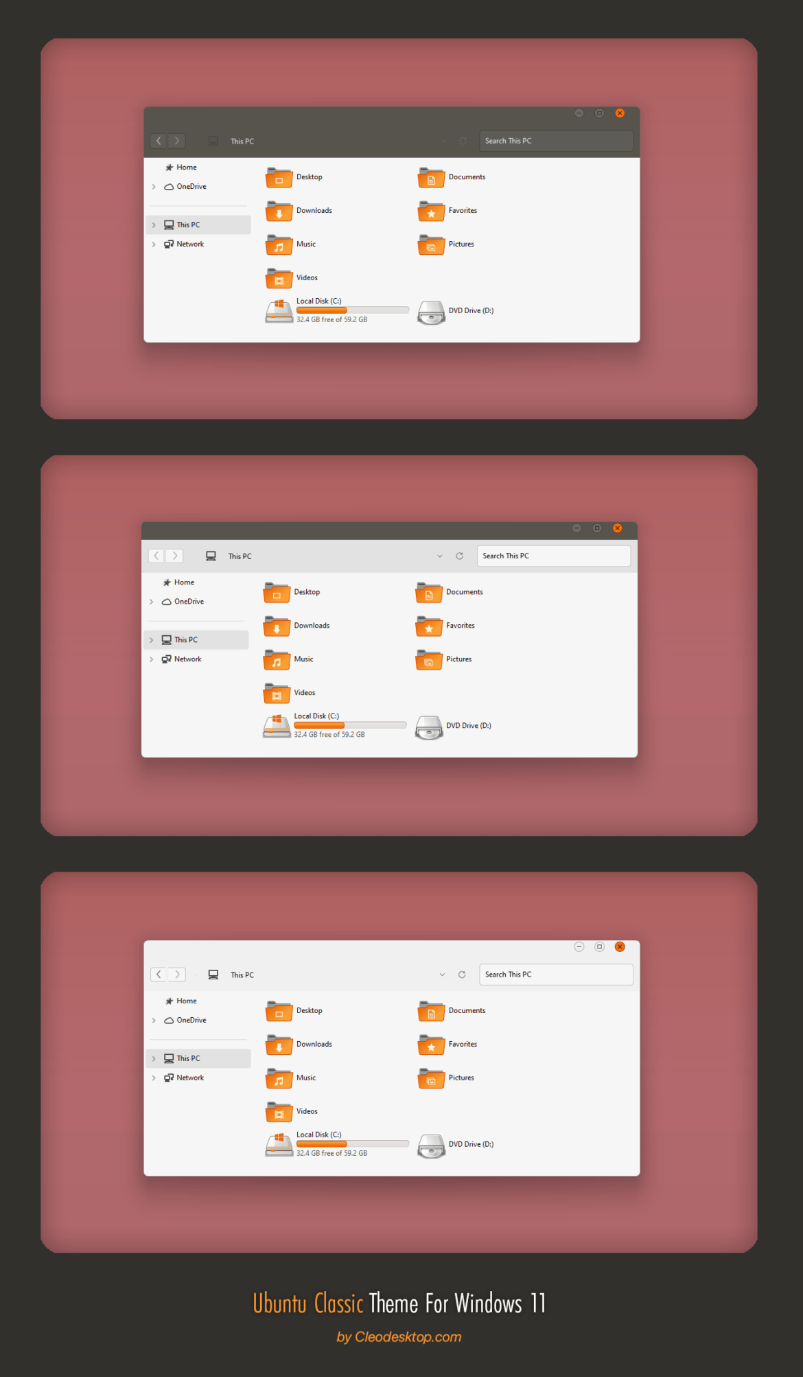 Ubuntu Classic Theme For Windows 11