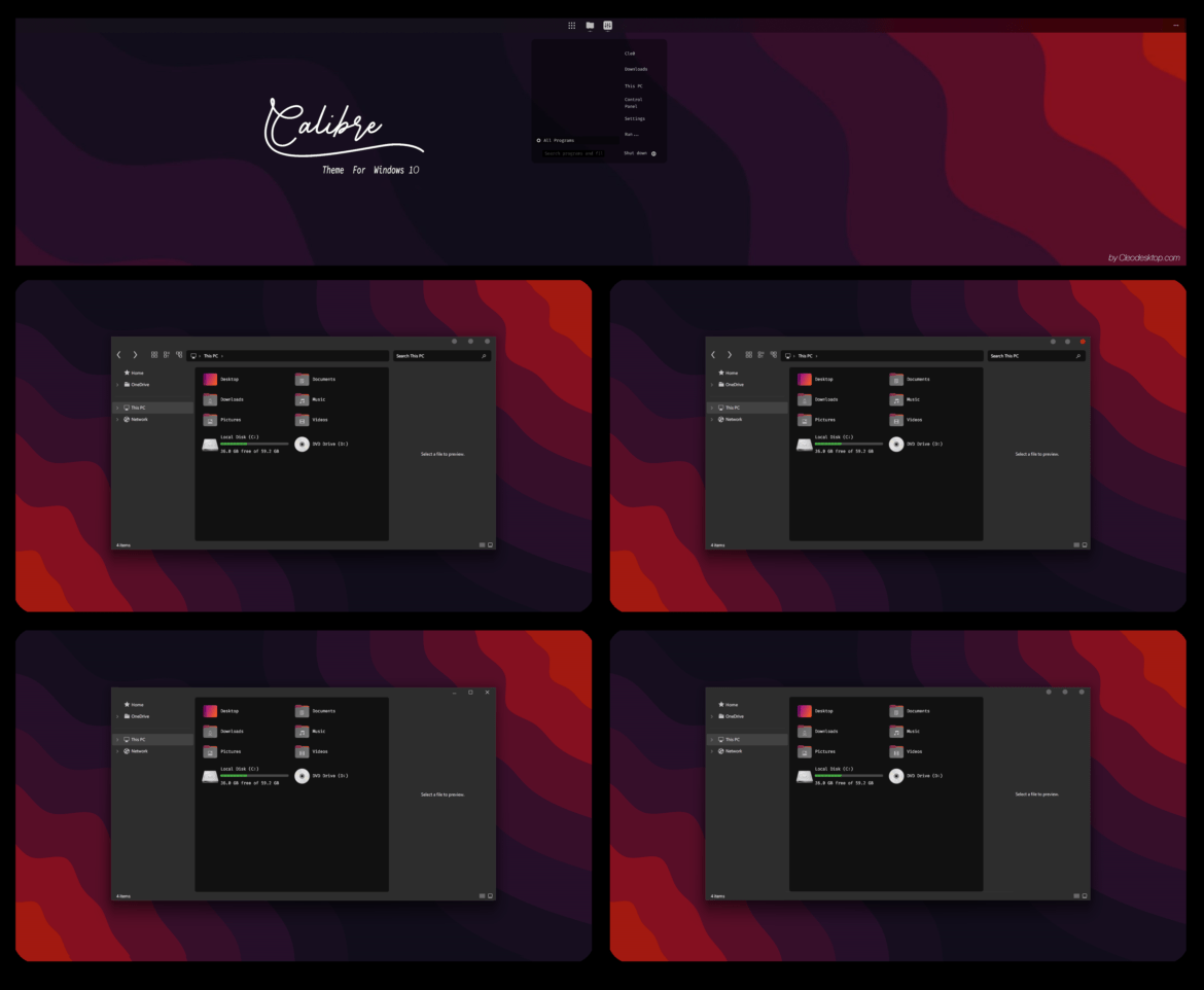 Calibre Linux Theme For Windows 10