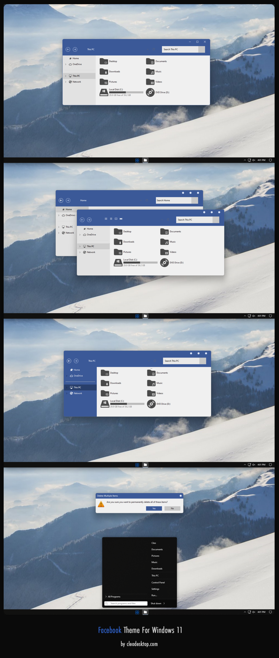 Facebook Theme For Windows 11