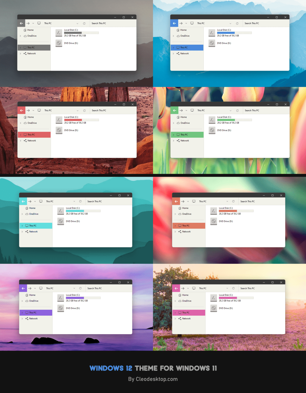 Windows 12 Full Color Theme For Windows 11