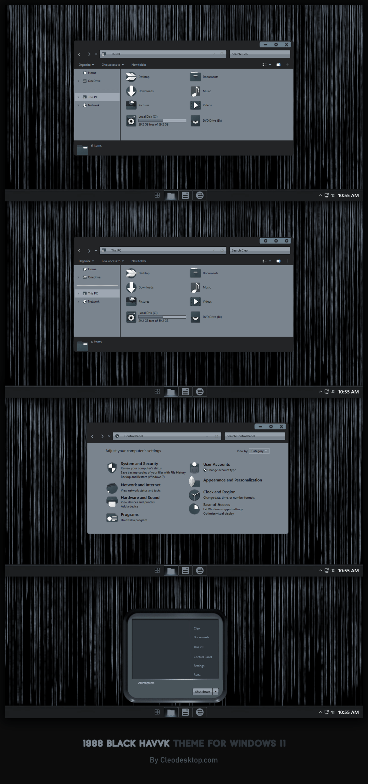 1988 Black Havvk Theme For Windows 11