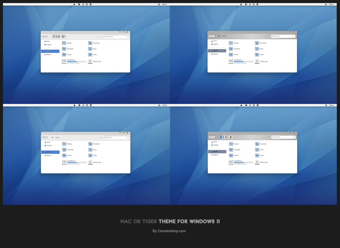 Mac Os Tiger Theme For Windows 11