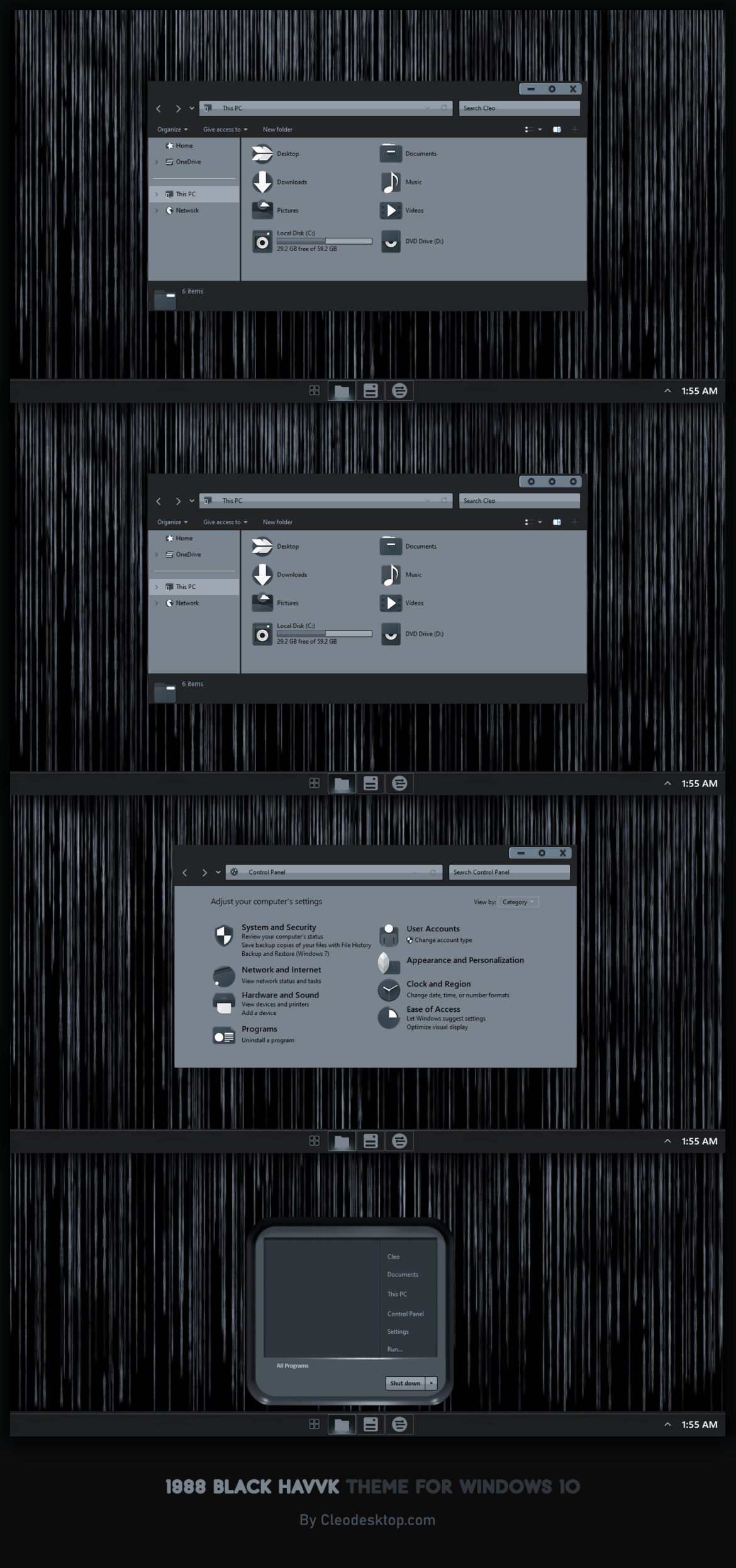 1988 Black Havvk Theme For Windows 10