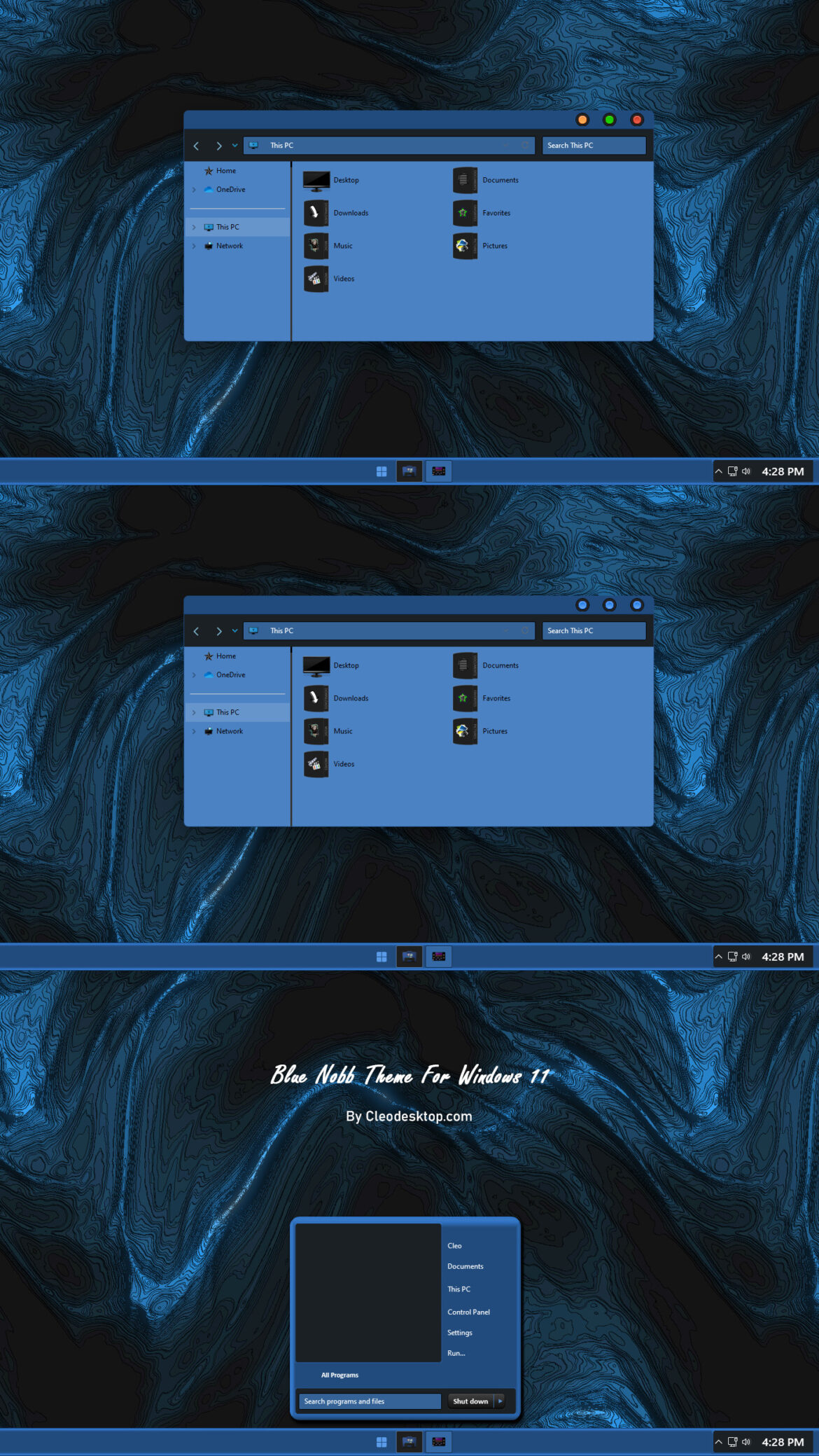 Blue Nobb Theme For Windows 11