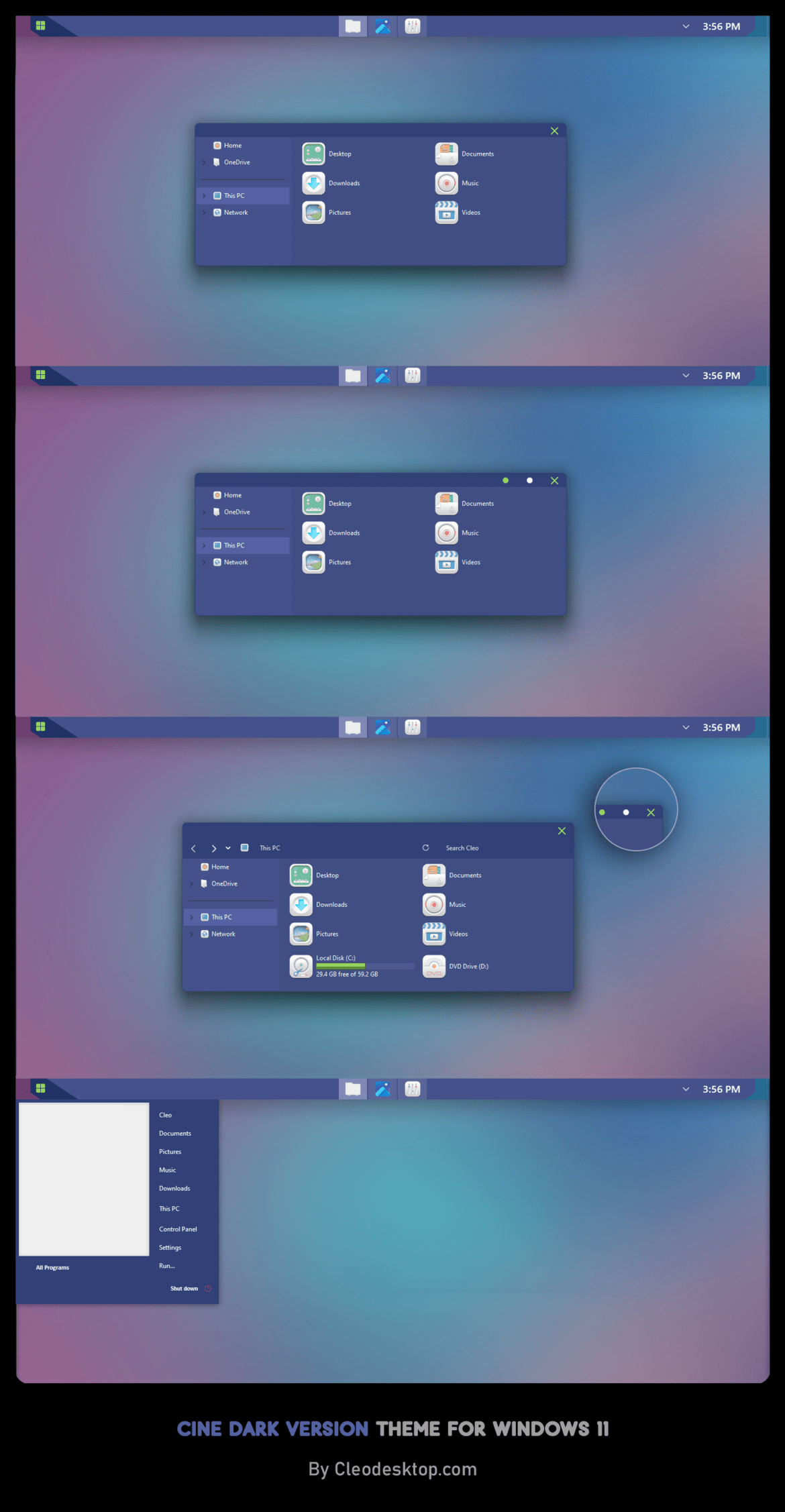 CINE Dark Version Theme For Windows 11
