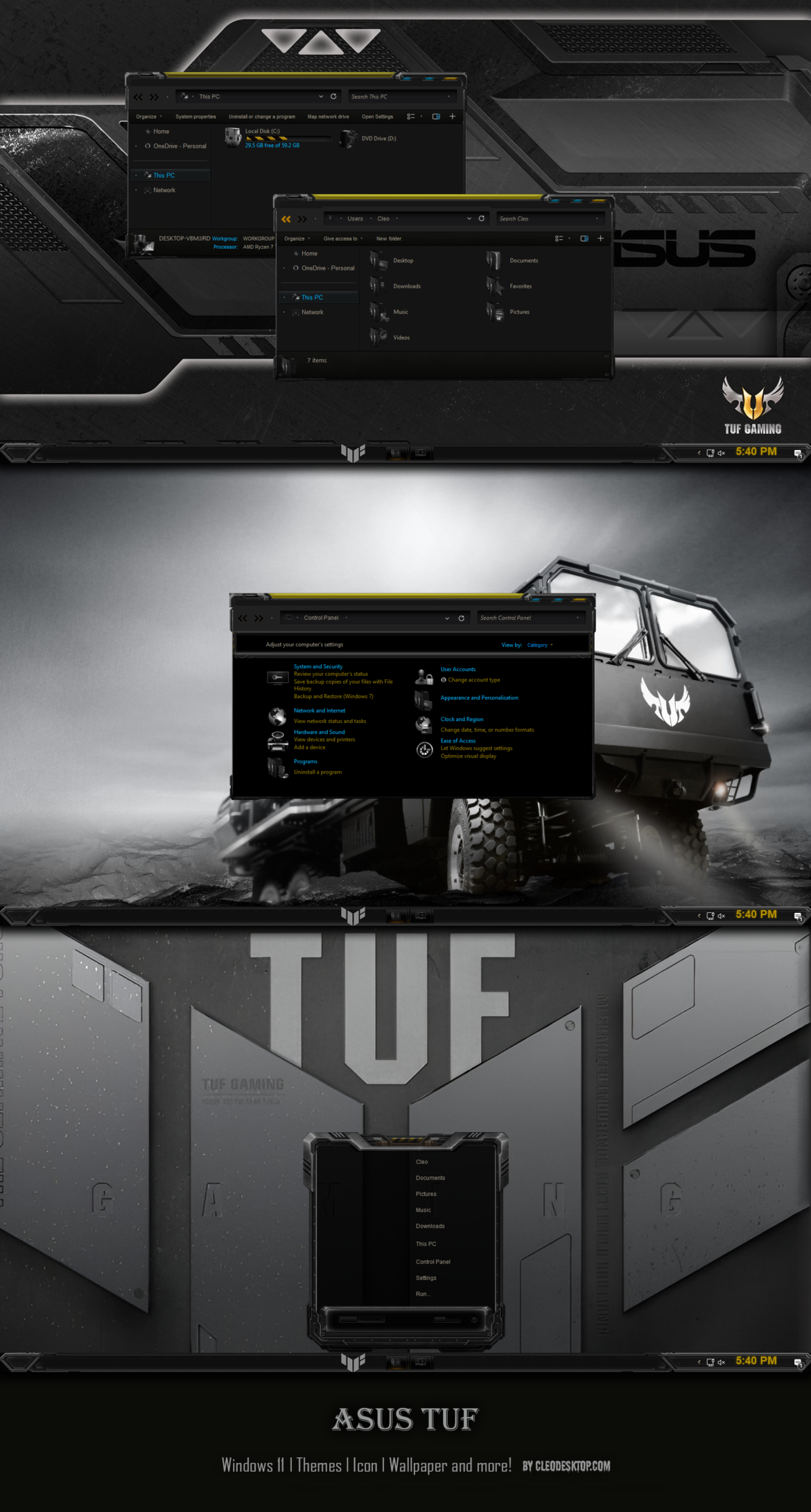 ASUS TUF Theme For Windows 11