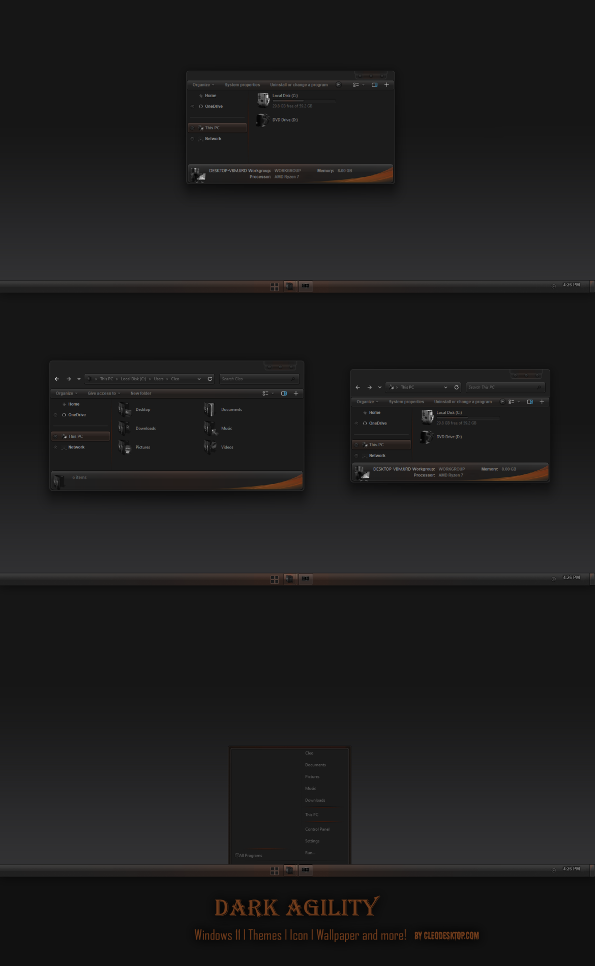Dark Agility Theme For Windows 11