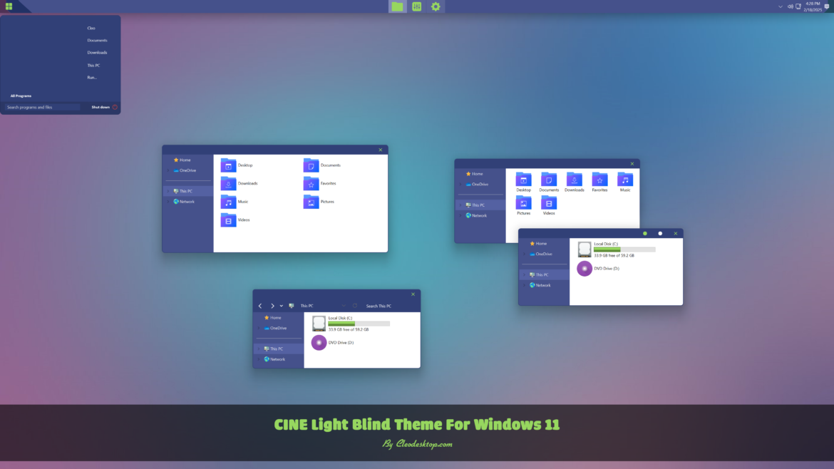 CINE LIGHT BLIND Theme For Windows 11