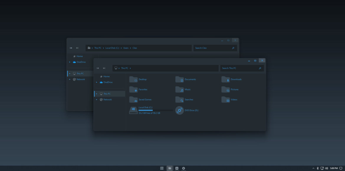 Double Flash Blue Theme For Windows 11