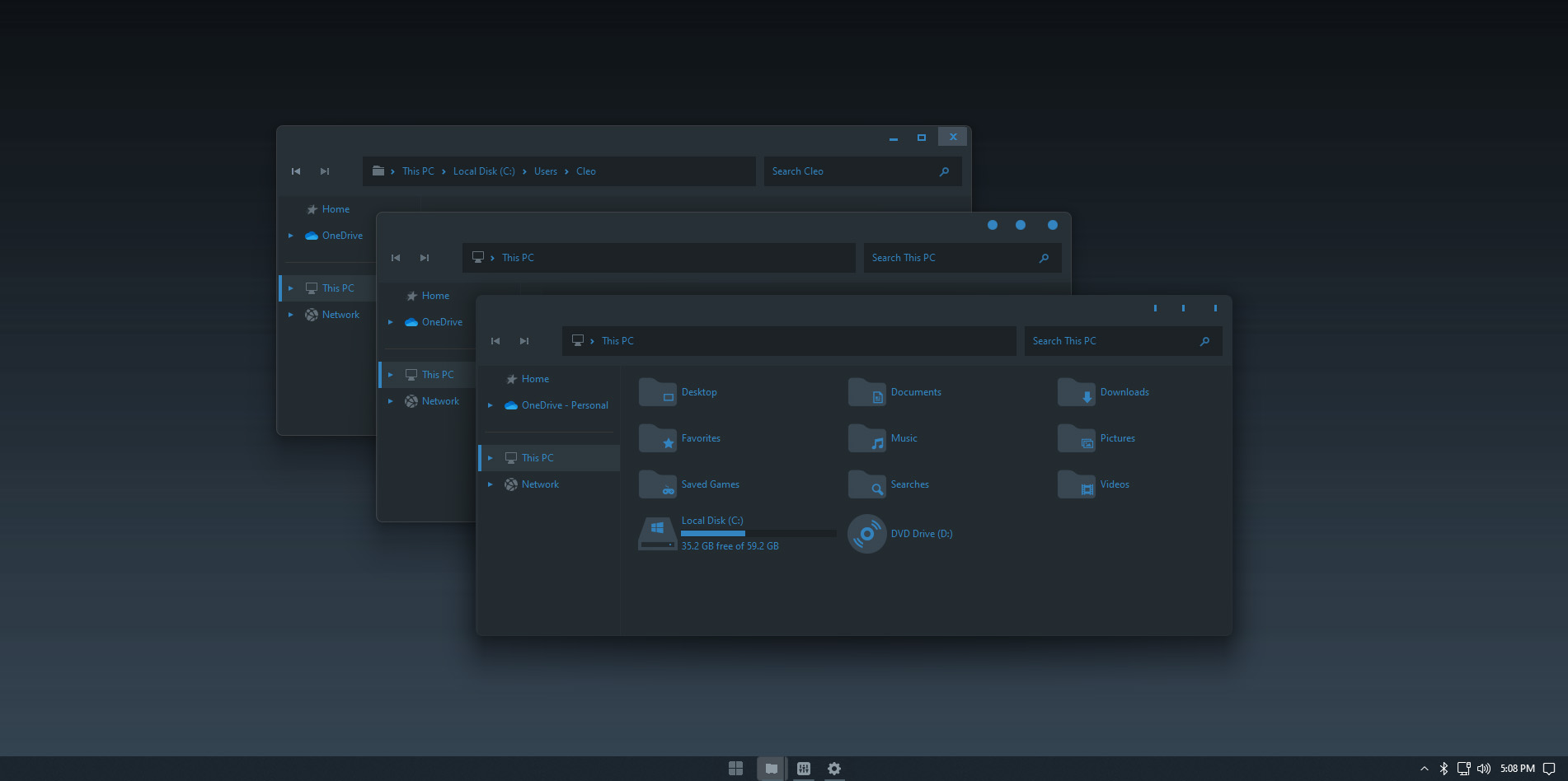Double Flash Blue Theme For Windows 11