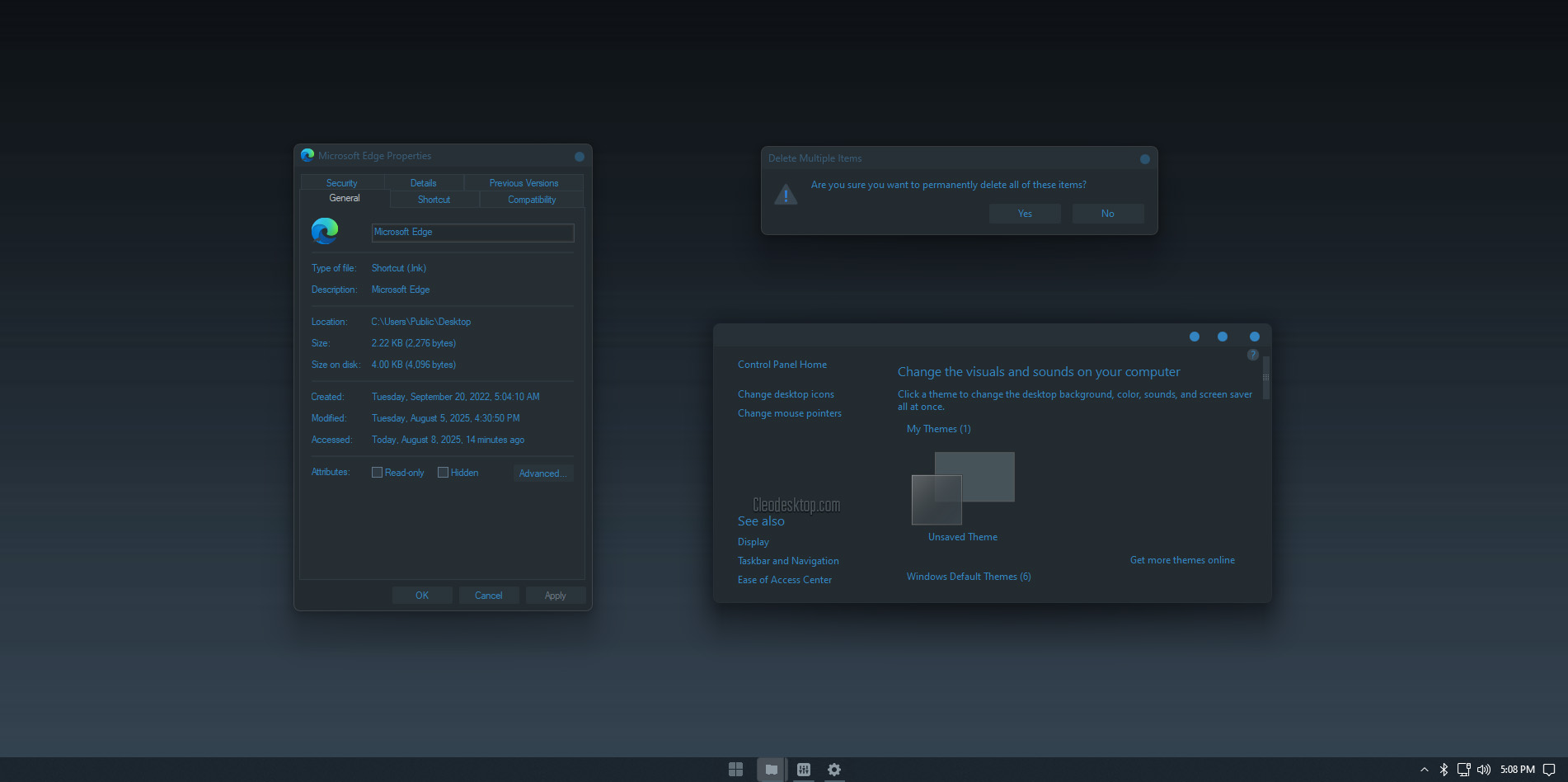 Double Flash Blue Theme For Windows 11