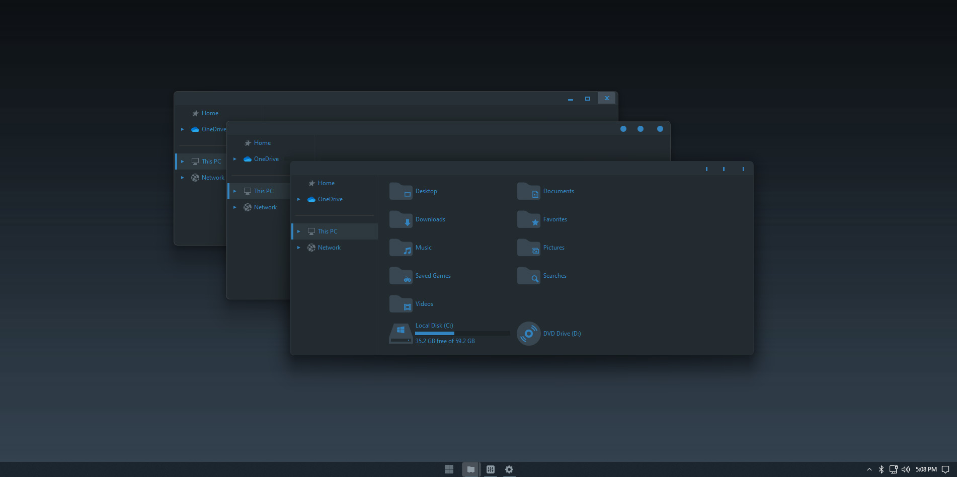 Double Flash Blue Theme For Windows 11