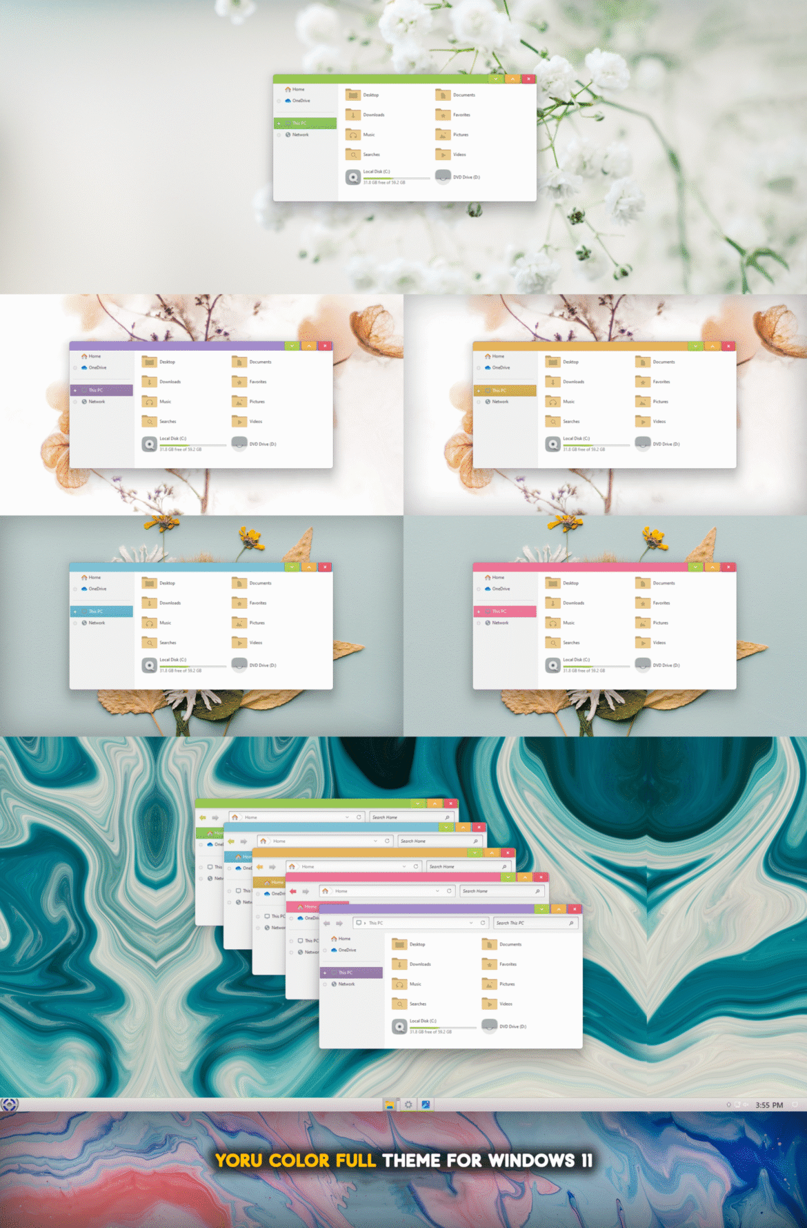 Yoru Color Full Theme For Windows 11